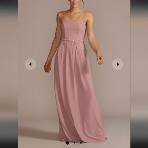 DB Studio Celebrate Womens Smocked Scoop Neck Maxi Dress Quartz Pink Size 12 NWT